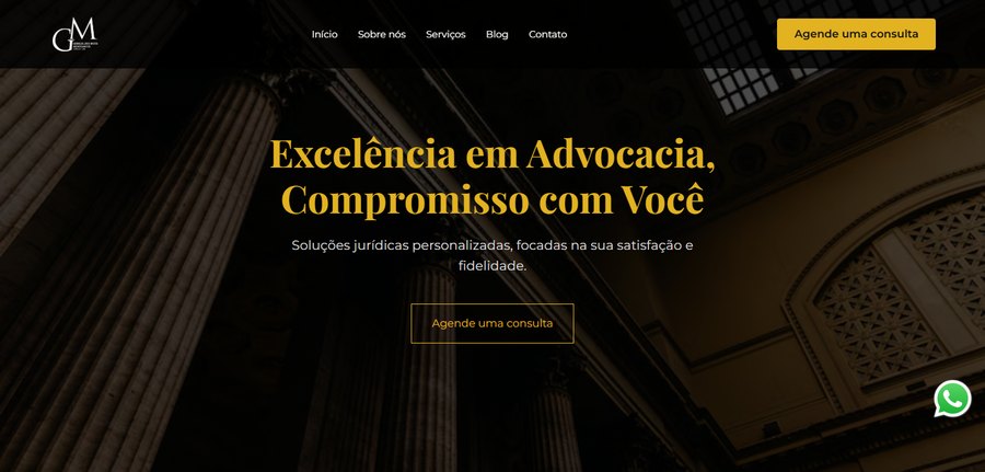 Site institucional do escritório Gonçalves Mota Advogados