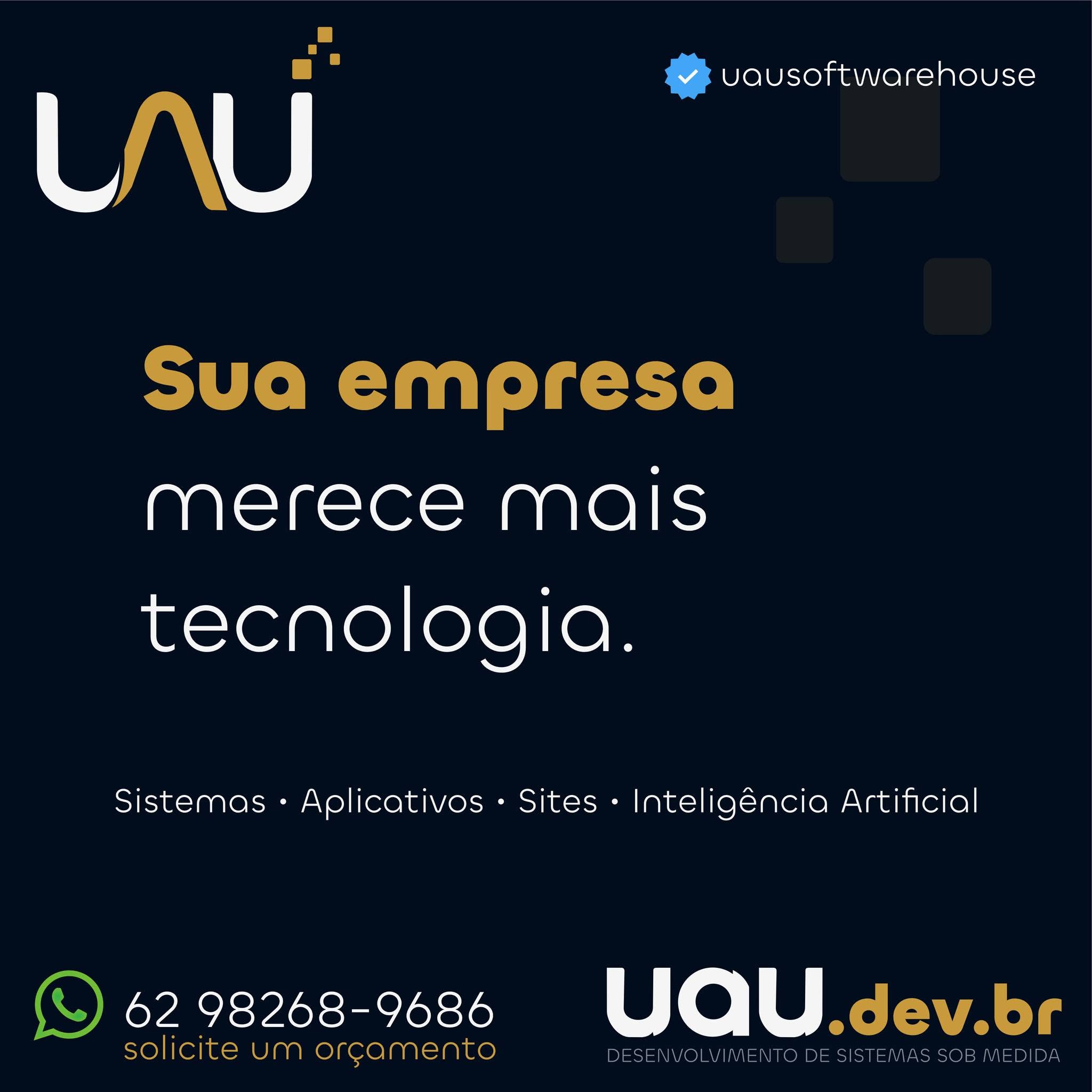 UAU Software House | Desenvolvimento de Sistemas, Sites, Aplicativos e Inteligência Artificial